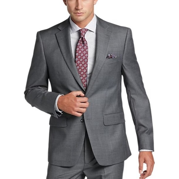 Calvin Klein Dark Gray Blazer 100% Wool Jacket Men's Size 38R X-Slim Fit NEW